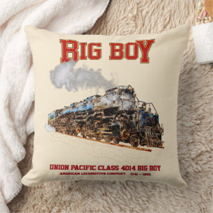 Big Boy Vintage Steam Train American Locomotive Cushion