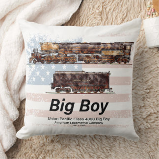 Big Boy Vintage Steam Train American Locomotive Cushion
