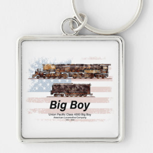 Big Boy Vintage Steam Train American Locomotive  Key Ring