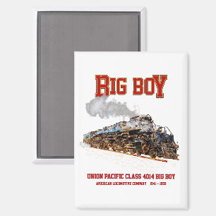 Big Boy Vintage Steam Train American Locomotive Magnet