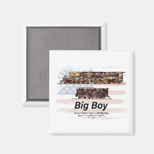 Big Boy Vintage Steam Train American Locomotive Magnet