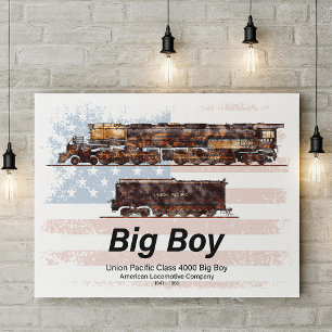 Big Boy Vintage Steam Train American Locomotive Photo Print