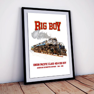 Big Boy Vintage Steam Train American Locomotive Photo Print