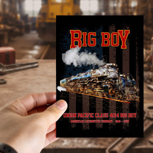 Big Boy Vintage Steam Train American Locomotive  Postcard