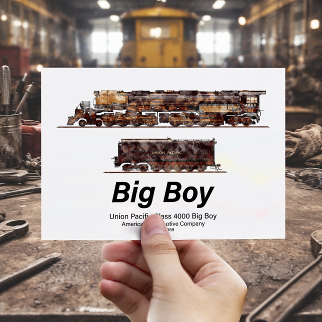 Big Boy Vintage Steam Train American Locomotive  Postcard (Big Boy Vintage Steam Train American Locomotive. Postcard)