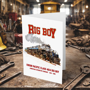 Big Boy Vintage Steam Train American Locomotive  Thank You Card