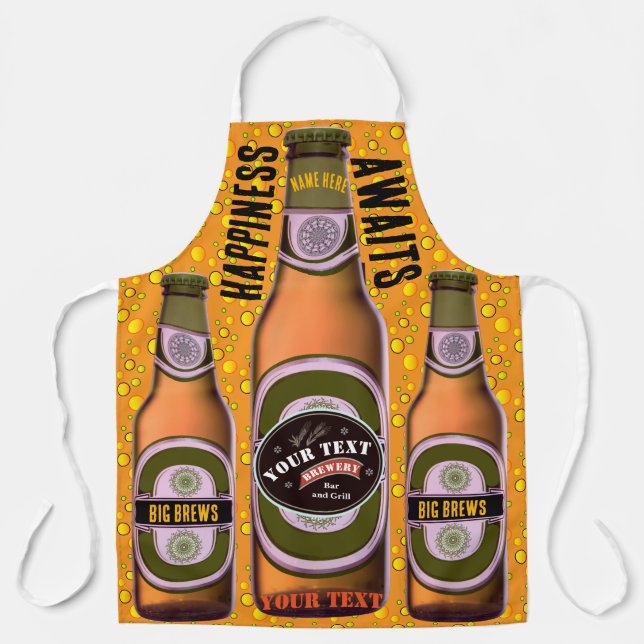 BIG BREWS Happiness Awaits Apron (Front)