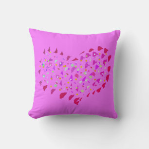Big Bright Red Heart Love Cushion Pillow
