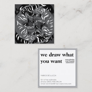 Big brindle Great Dane print Style Square Business Card