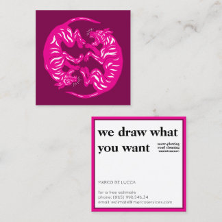 Big brindle Great Dane print Style Square Business Card