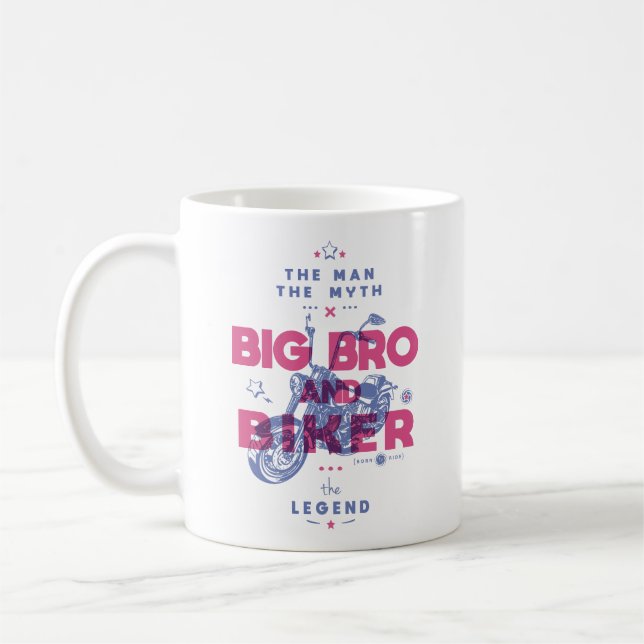 Big bro and biker the man the myth the legend coffee mug (Left)