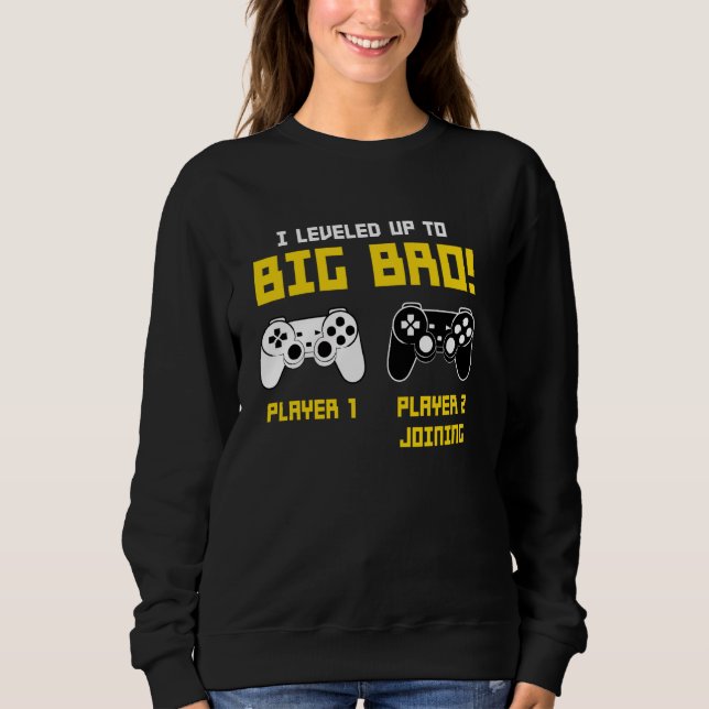 Big Bro Announcement Brother Gamer Controller Gami Sweatshirt (Front)