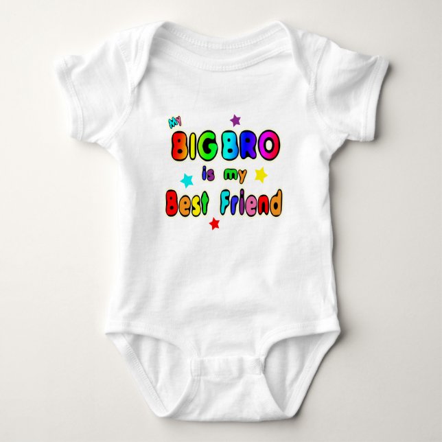 Big Bro Best Friend Baby Bodysuit (Front)