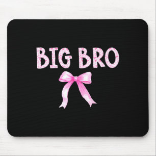 Big bro birthday squad matching coquette bow famil mouse pad