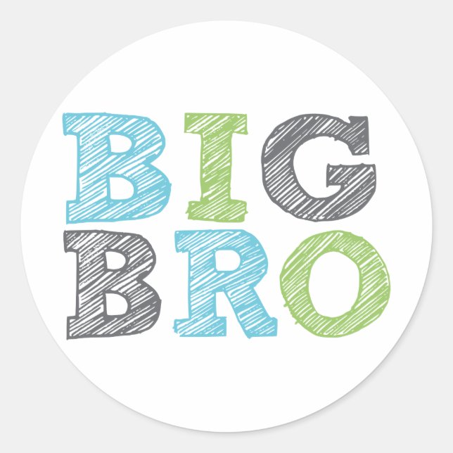 Big Bro Classic Round Sticker (Front)