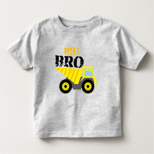 Big Bro Construction Yellow Dump Truck Toddler T-Shirt