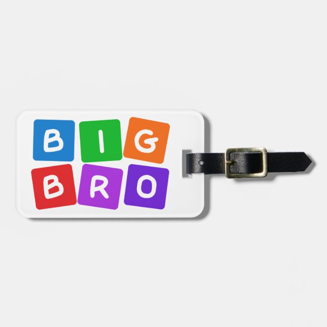 Big Bro custom luggage tag (Front Horizontal)