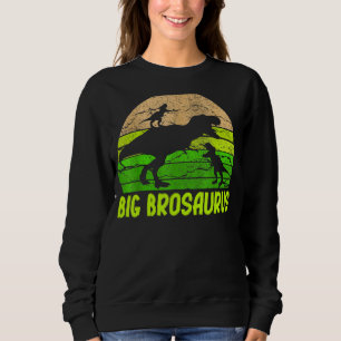 Big Bro Dinosaur Big Brosaurus 2 Two Kids Christma Sweatshirt