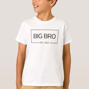 Big Bro est 2025 sibling first time brother  T-Shirt