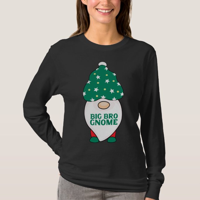 Big Bro Gnome Brother Gnomes Matching Christmas Pa T-Shirt (Front)