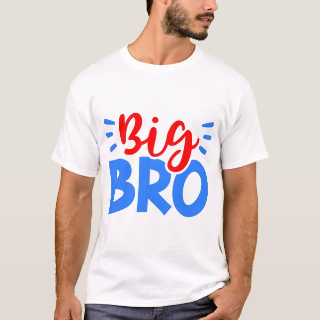 BIG BRO in Red and Blue T-Shirt (Front)