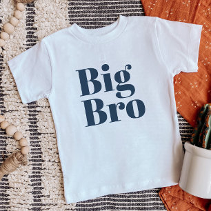 Big Bro   Navy Matching Sibling Family Baby T-Shirt