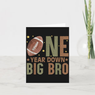 Big Bro Of The 1 Year Old Football Birthday Boy Card
