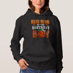 Big Bro Of The Birthday Basketball Player Family M Hoodie