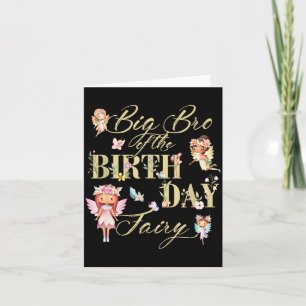Big Bro Of The Birthday Fairy Little Girl Magical Card