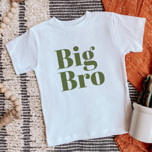 Big Bro Olive Matching Sibling Family Baby T-Shirt