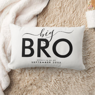 Big Bro   Personalized New Baby Announcement Lumbar Cushion