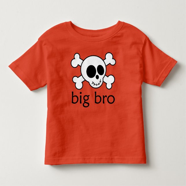 Big Bro Skull Crossbones Brother Boys T-shirt (Front)