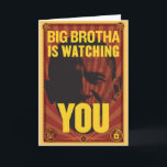 Big Brotha Is Watching You Birthday Card<br><div class="desc">Totally customisable Comrade Obama Greeting card. 

It sure ain't 1984 anymore,  even though it feels like it.</div>