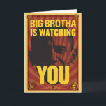 Big Brotha Is Watching You Birthday Card<br><div class="desc">Totally customisable Comrade Obama Greeting card. 

It sure ain't 1984 anymore,  even though it feels like it.</div>