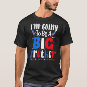 Big Brother 4th Of July Pregnancy Gender Reveal Fi T-Shirt