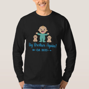 Big Brother Again 2023 Baby Announcement Siblings  T-Shirt