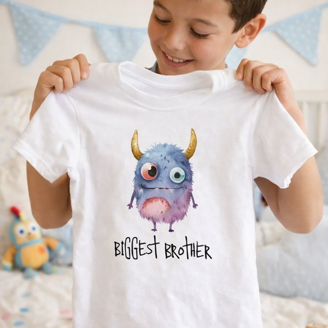 Big Brother Announcement Cute Monster Design T-Shirt (Creator Uploaded)