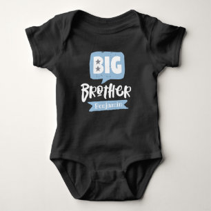 Big Brother Baby Announcement Name & Monogram Baby Bodysuit