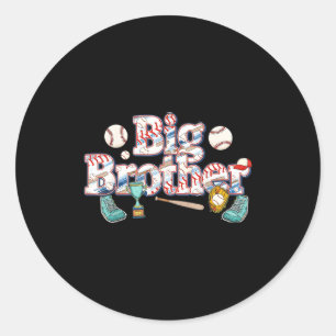 Big Brother Baby Brother Boy Maternity Pregnant An Classic Round Sticker