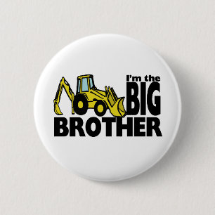 Big Brother Backhoe 6 Cm Round Badge