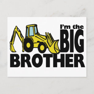 Big Brother Backhoe Postcard