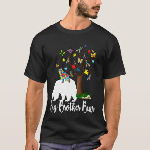 Big Brother Bear Autism Awareness Love Support T-Shirt