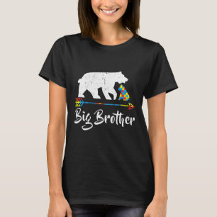 Big Brother Bear Autism Awareness Proud Autism Mom T-Shirt