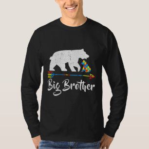 Big Brother Bear Autism Awareness Proud Autism Mum T-Shirt