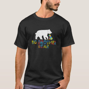 Big Brother Bear Autism Awareness  Proud Autism T-Shirt