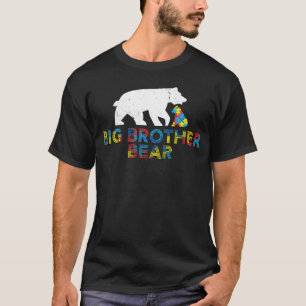 Big Brother Bear Autism Awareness  Proud Autism T-Shirt