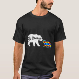 Big Brother Bear Autism Awareness Support Family A T-Shirt