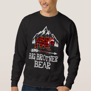Big Brother Bear Buffalo Plaid Matching Family Chr Sweatshirt
