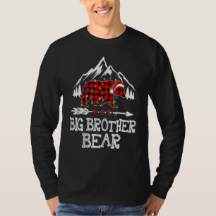 Big Brother Bear Buffalo Plaid Matching Family Chr T-Shirt