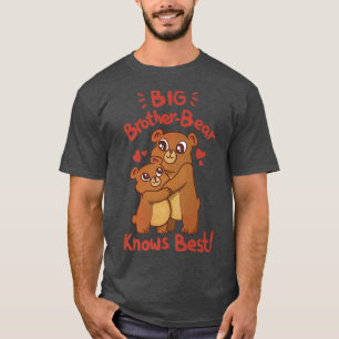 Big Brother-Bear Knows Best Cute Love Family Premi T-Shirt
